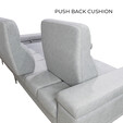 HM Fabric Push Back L Shape Sofa MD6605